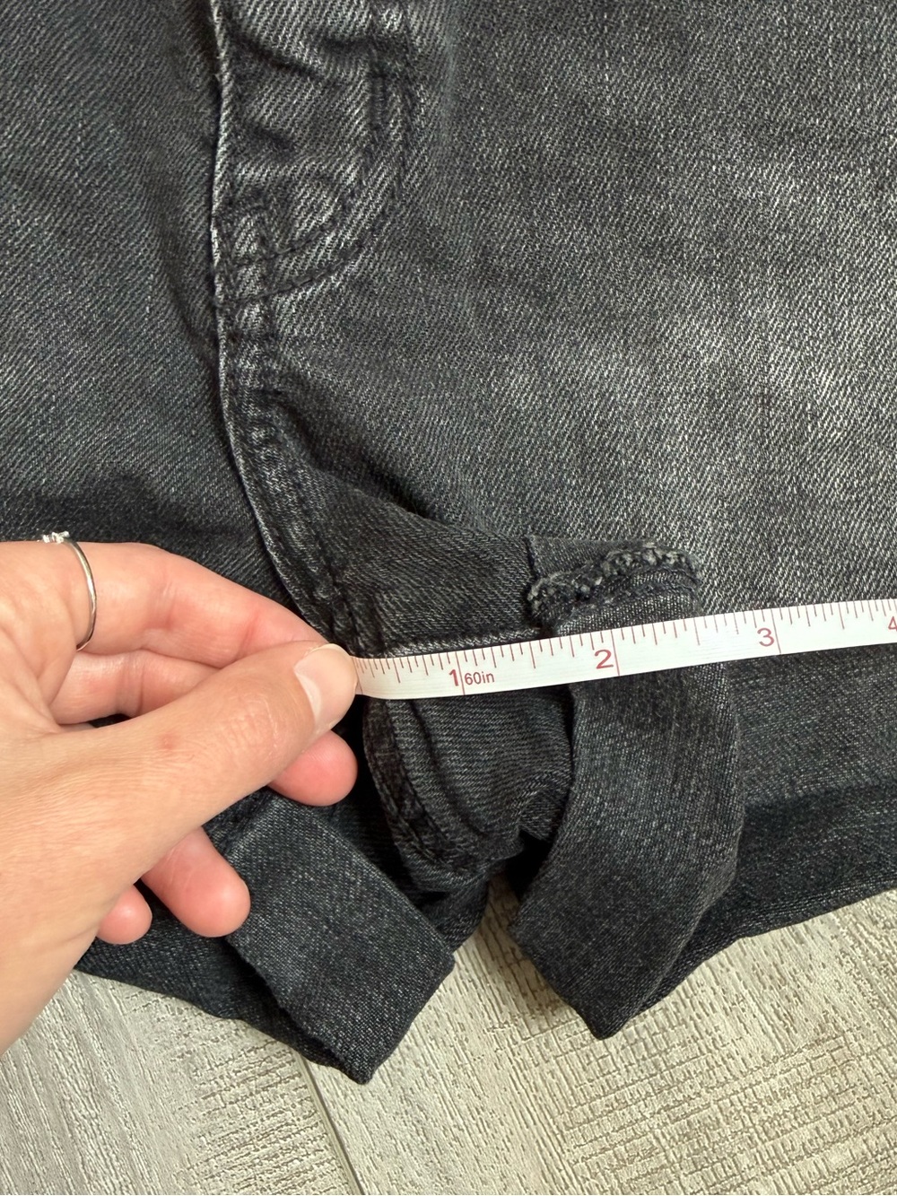 wild fable Black Rolled-Hem Denim Shorts - Picture 8 of 9